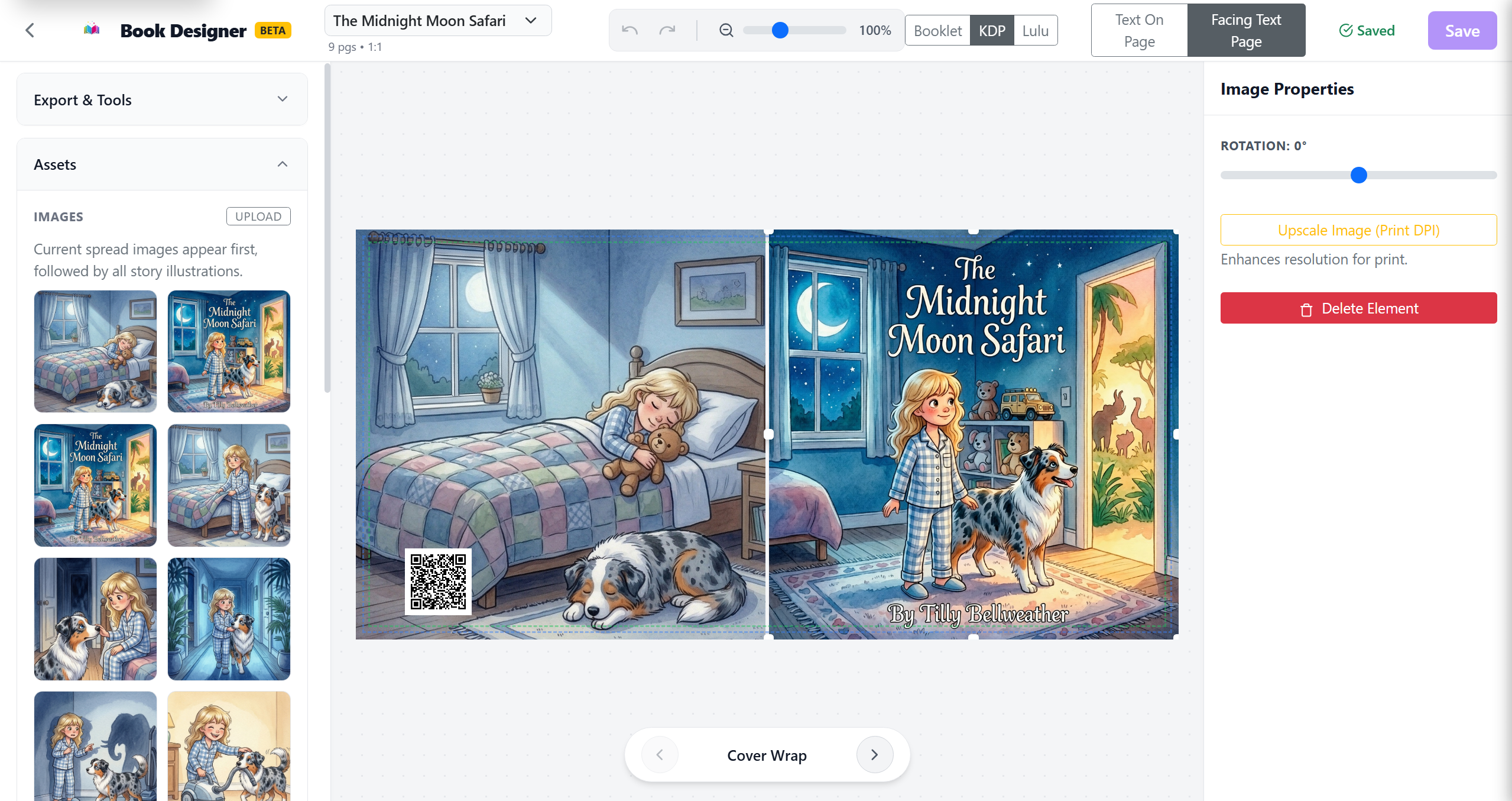 AI book layout designer preview